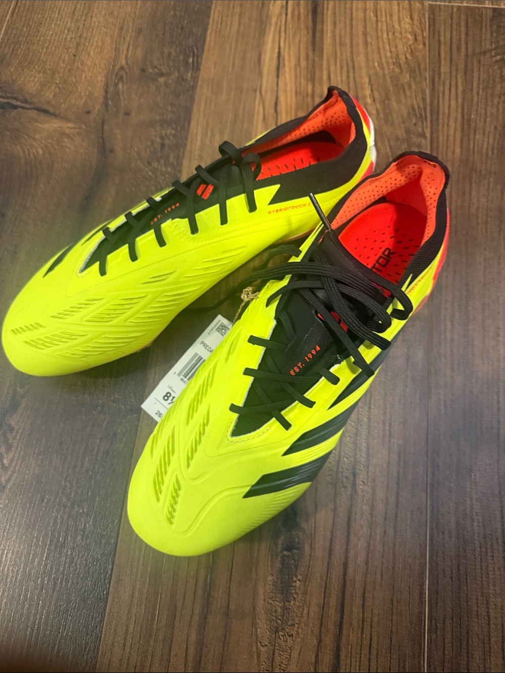 adidas Men’s Neon Yellow and Black Swim/Training Shoes